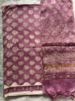Load image into Gallery viewer, Pure cotton handblock 5 m fabric with Kota Doria dupatta
