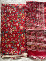 Load image into Gallery viewer, Pure cotton handblock 5 m fabric with Kota Doria dupatta
