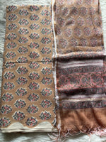 Load image into Gallery viewer, Pure cotton handblock 5 m fabric with Kota Doria dupatta

