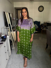 Modal silk Bandhej shibori kaftan