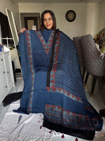 Load image into Gallery viewer, Natural Dye Ajrakh Handblock Printed Modaal silk 2 Piece suit
