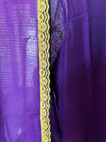 Load image into Gallery viewer, Pure cotton handwoven jamdani top paired with Kota doria dupatta with lace detailing stitched 2 piece set