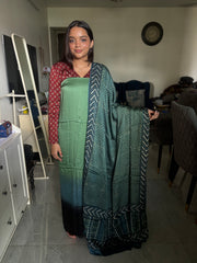 Ombre shade modal silk top with vanaspathi handblocked modal silk dupatta 2 piece set