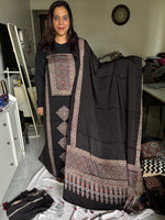 Load image into Gallery viewer, Mehnaz collection Designer style natural dye modal silk handblock ajrakh top and dupatta with tazzels MF0064
