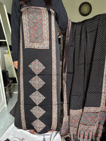 Load image into Gallery viewer, Mehnaz collection Designer style natural dye modal silk handblock ajrakh top and dupatta with tazzels MF0064
