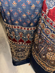 MEHZA FESTIVE EDIT heavy handwork premium quality modal silk ajrakh top and dupatta 2 piece set