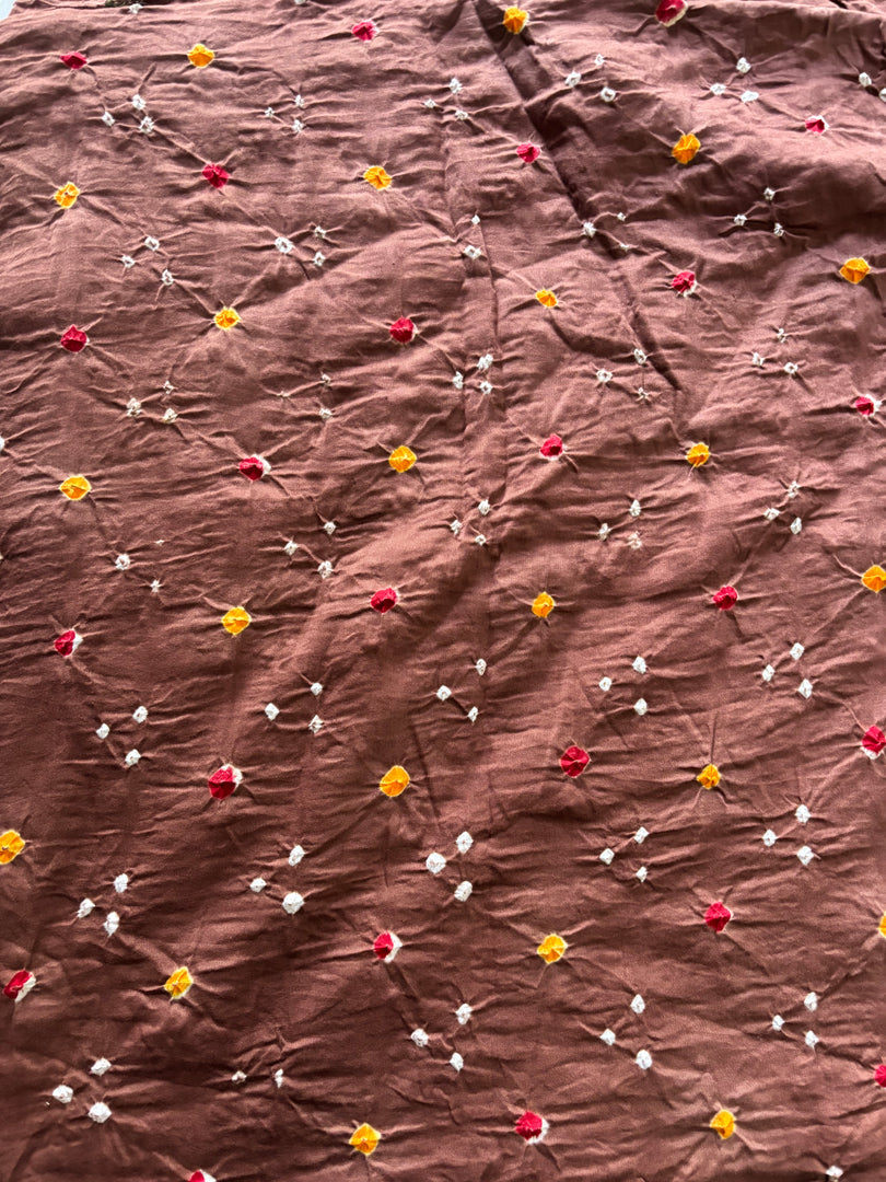 Pure cotton Bandhej fabric 2.5 m