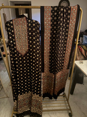 MEHZA FESTIVE EDIT heavy handwork premium quality modal silk ajrakh top and dupatta 2 piece set