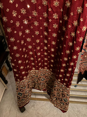 MEHZA FESTIVE EDIT heavy handwork premium quality modal silk ajrakh top and dupatta 2 piece set