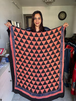 Load image into Gallery viewer, Natural dye modal silk ajrakh kaftan top fabric 2.5 m
