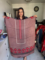 Load image into Gallery viewer, Natural dye modal silk ajrakh kaftan top fabric 2.5 m
