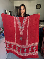 Load image into Gallery viewer, Natural dye modal silk ajrakh kaftan top fabric 2.5 m
