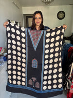 Load image into Gallery viewer, Natural dye modal silk ajrakh kaftan top fabric 2.5 m
