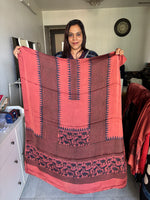 Load image into Gallery viewer, Natural dye modal silk ajrakh kaftan top fabric 2.5 m

