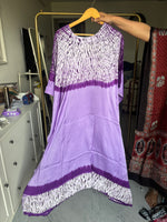 Load image into Gallery viewer, Modal silk shibori stitched kaftan free size