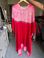 Load image into Gallery viewer, Modal silk shibori stitched kaftan free size