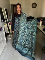 Load image into Gallery viewer, Pure vanaspathi handblocked modal silk 2 piece suit