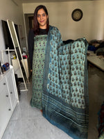 Load image into Gallery viewer, Pure vanaspathi handblocked modal silk 2 piece suit