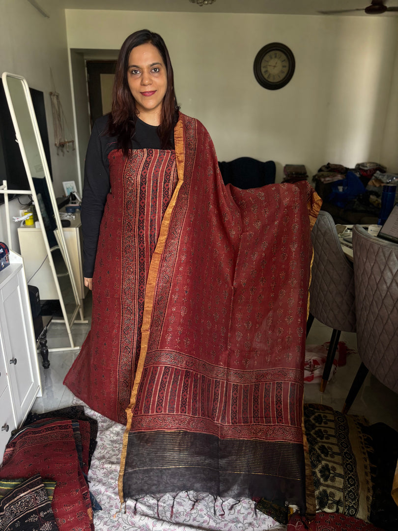AJRAK linen by linen 2 piece set MF0079