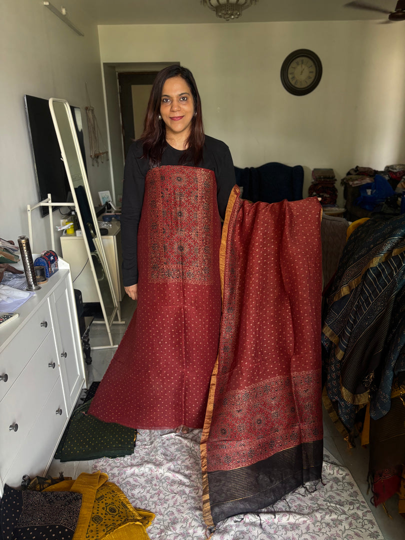 AJRAK linen by linen 2 piece set MF0079