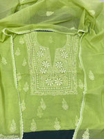Load image into Gallery viewer, Kota doria Chikankari unstitched top and dupatta
