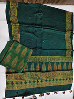 Load image into Gallery viewer, Natural dye modal silk ajrakh top with plain modal silk handworked mirror dupatta 2 piece set